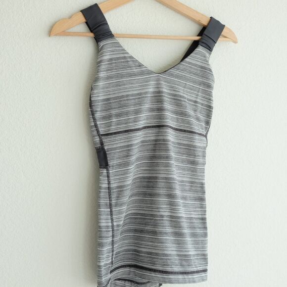 Lululemon Push Your Limits Tank Grey Sz 4 *check Measurements* - Picture 3 of 10
